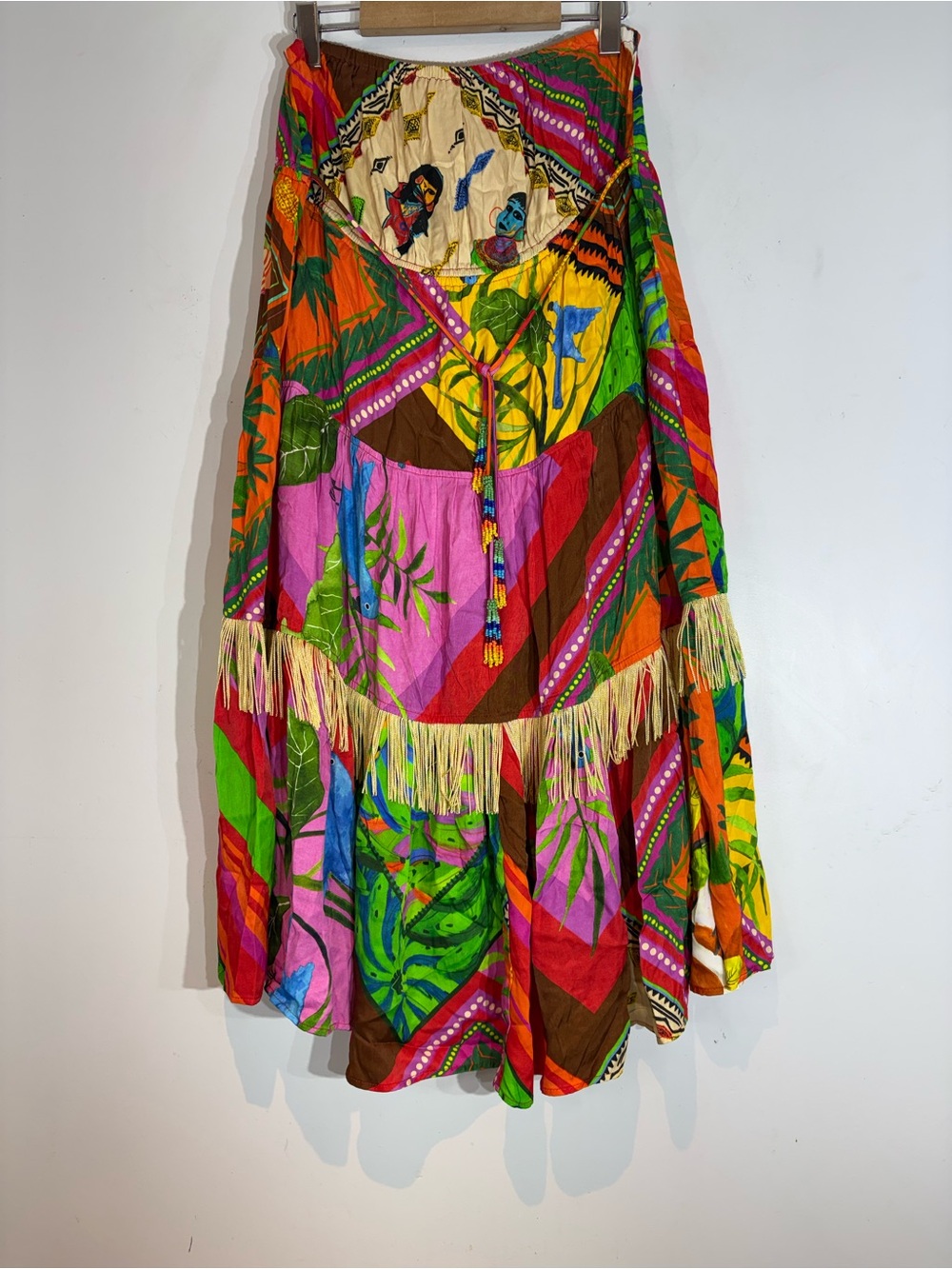 Anthropologie x Farm Rio Palila Fringed Midi Dress Size XS NWT - Picture 7 of 12